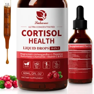Lukaree 60ML Cortisol Supplements for Women & Men with Magnesium,