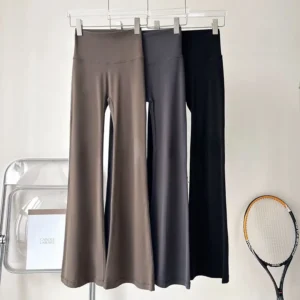 Women's High-Waisted Flared Pants.