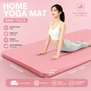 8mm Thick Non Slip Yoga Mat,